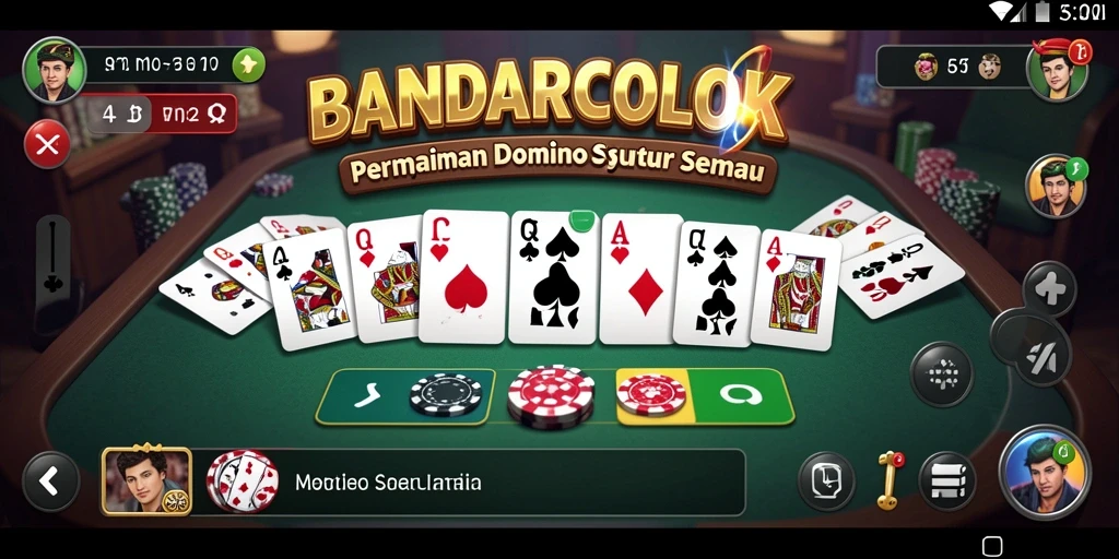 Tangkapan layar gameplay domino yang mendebarkan.