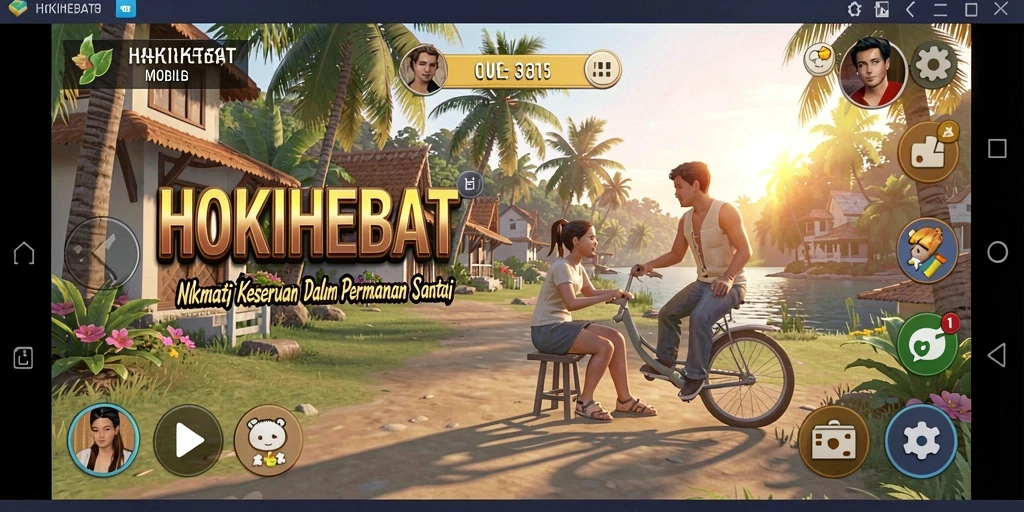 Tampilan gameplay menarik dari HOKIHEBAT yang penuh warna.