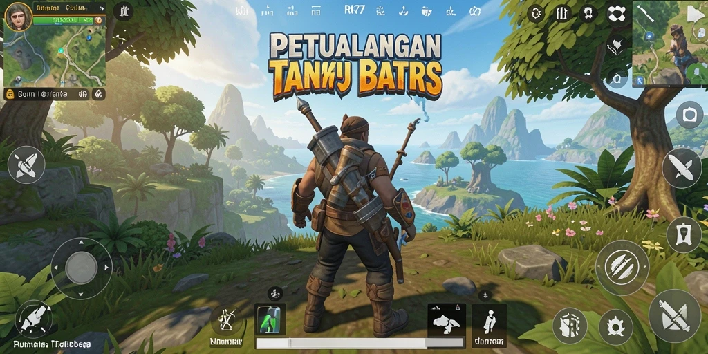 Screenshot menampilkan gameplay mendalam di dunia terbuka RK77.