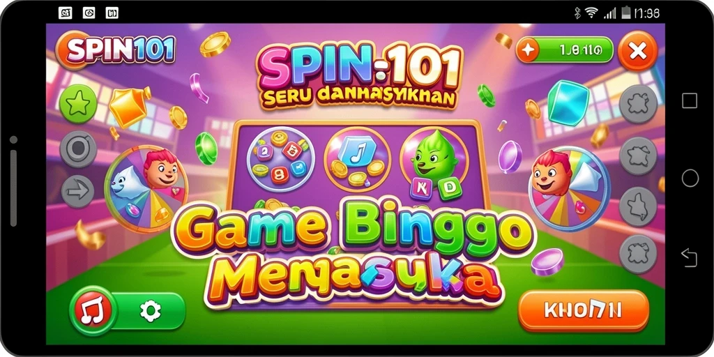 Screenshot gameplay SPIN101 menampilkan keseruan permainan Bingo.