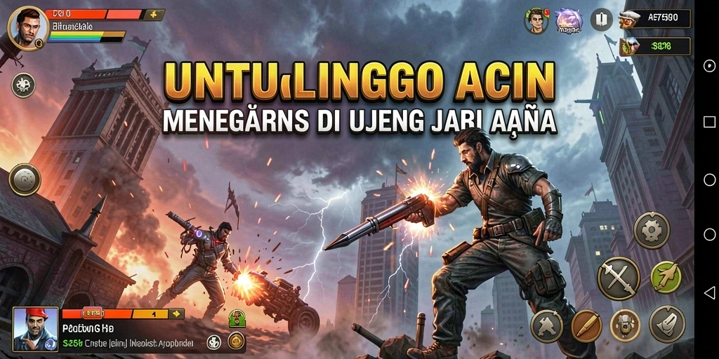 Tampilan gameplay UNTUNGGO dengan aksi yang mendebarkan.