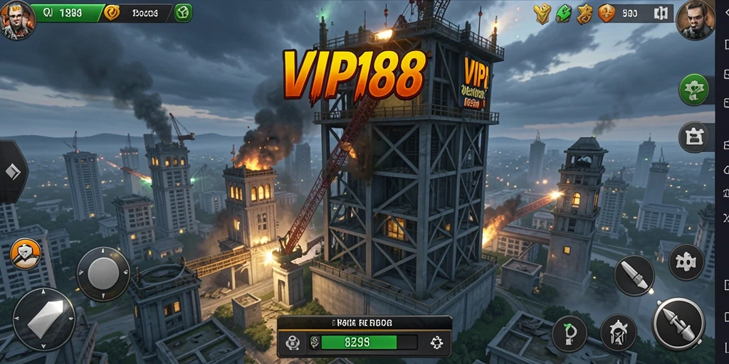 Tampilan gameplay menara pertahanan yang intens dan mendebarkan.