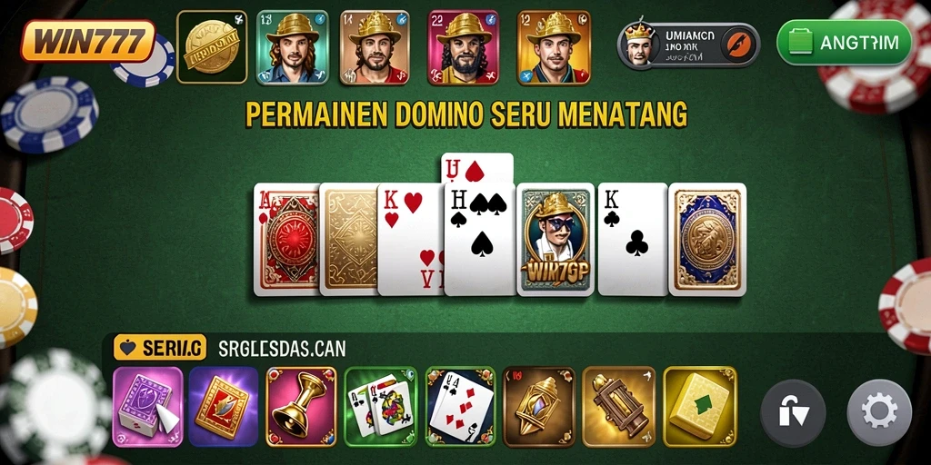 Tampilan gameplay WIN777 yang seru dan kompetitif dalam permainan Domino.